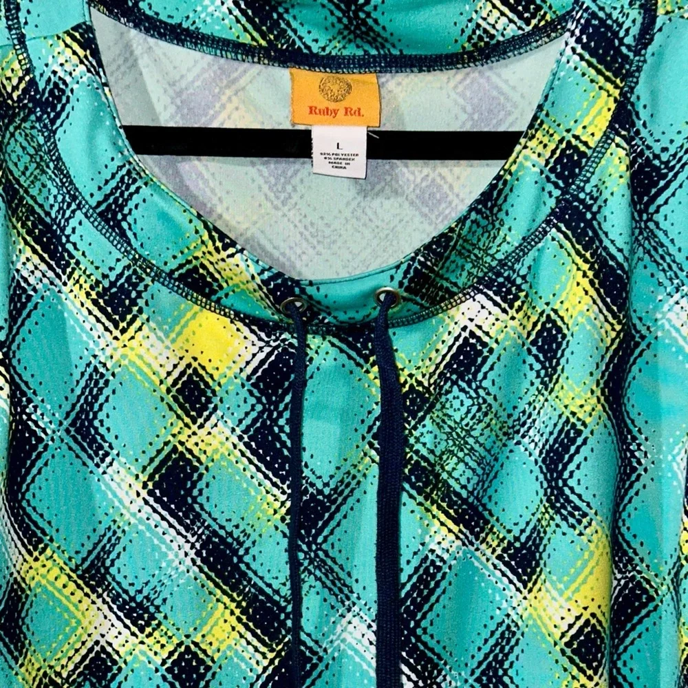 Rudy Rd Drawstring Collar Blouse - Lg - Picture 4 of 5